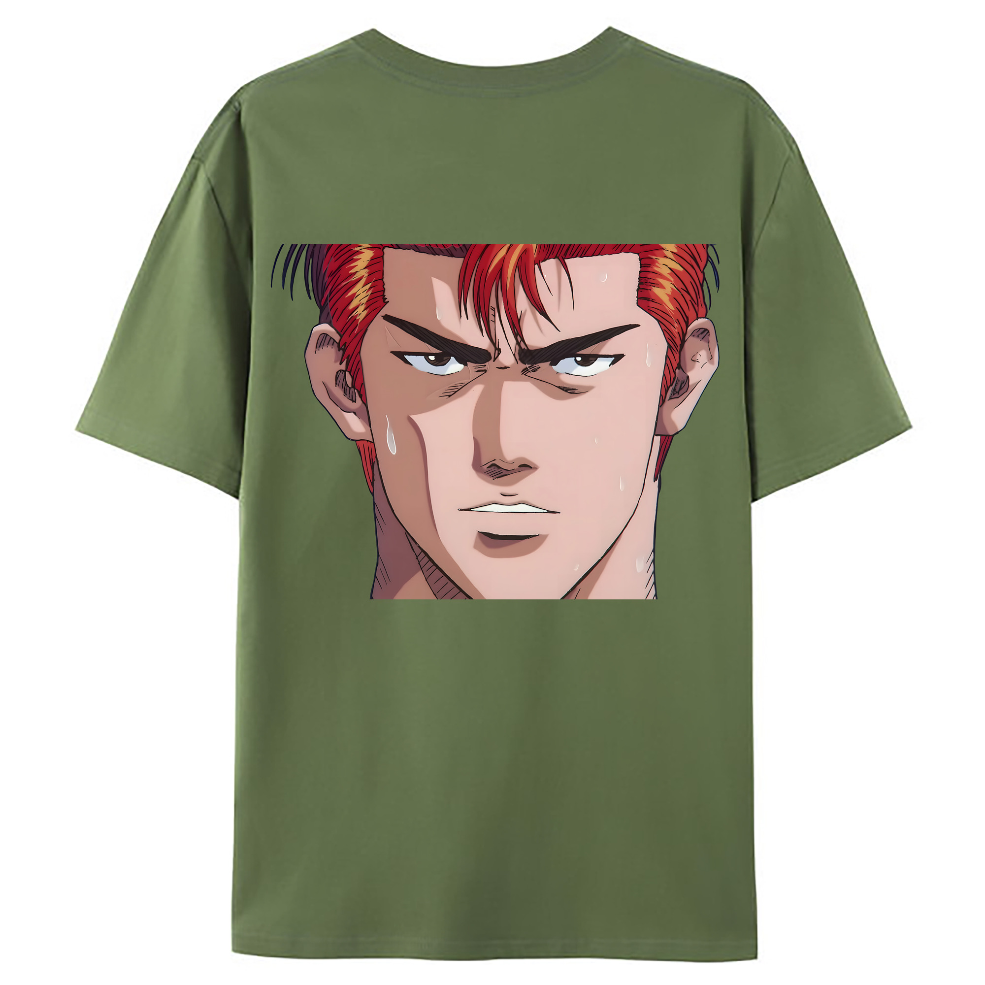 （画像用） SLAM DUNK／スラムダンク 綿100％ メンズ半袖Tシャツ（バックプリント） 通気性
